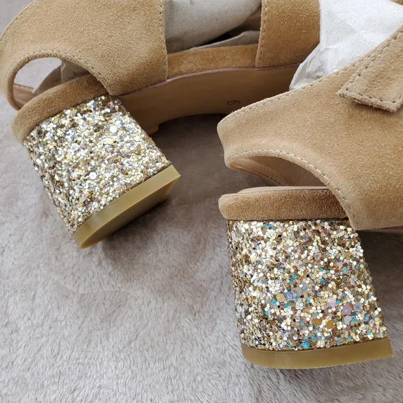BNWOB Marais x For Love and Lemons Glitter Holiday Sandals - Picture 8 of 15